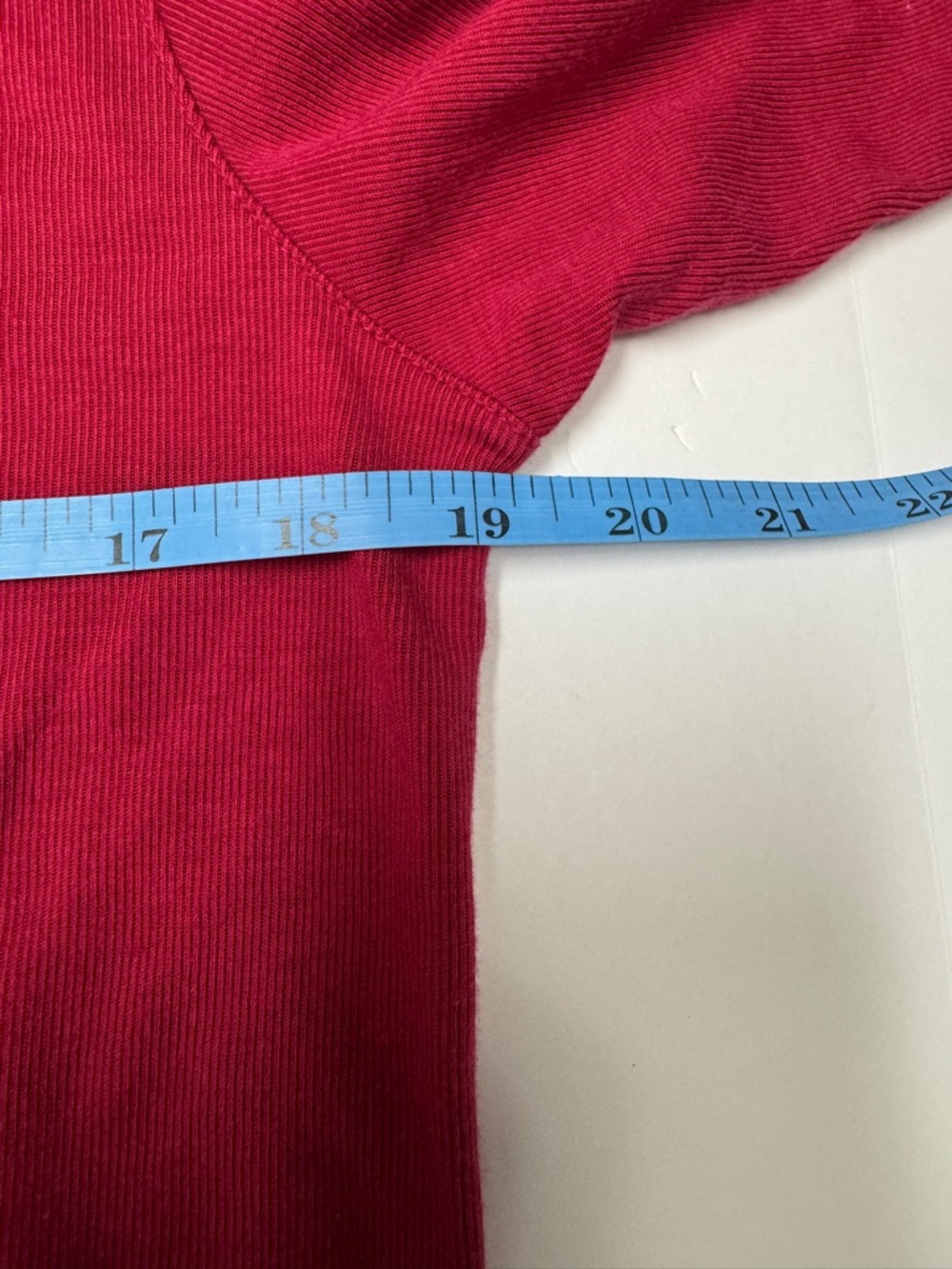 Talbots Raspberry Ribbed Long Sleeve Top - Picture 9 of 10